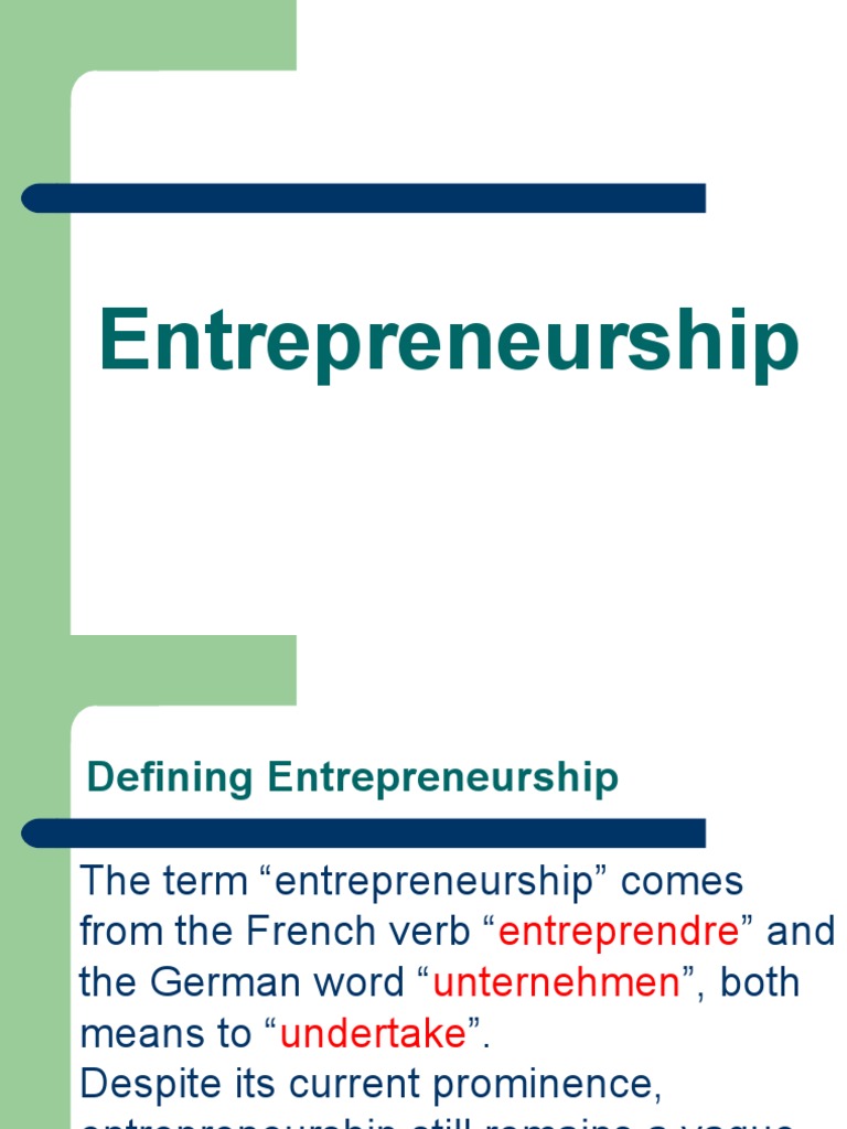 Entrepreneur Definition Characteristics And Skills Pdf