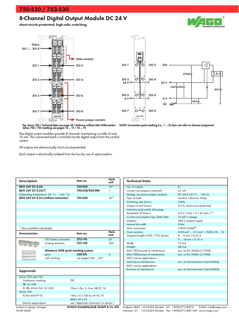 750 530 Datasheet 1 en | PDF | Equipamento | Energia elétrica