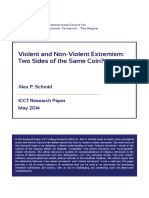 ICCT Schmid Violent Non Violent Extremism May 2014