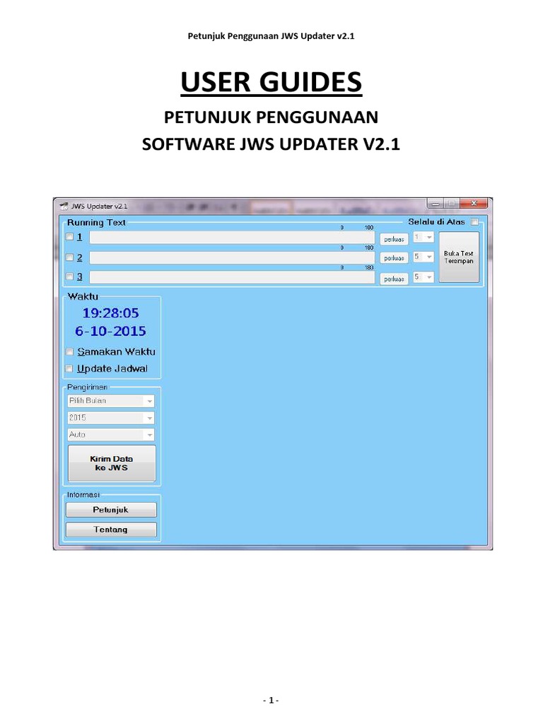 Panduan JWS Updater v2.1 | PDF | Komputer