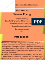 EEng-4413 Energy Conversion & Rural Electrification Lecture 15 Biomass Energy