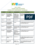 2017-2018 Citywide and Statewide Summative Assessment Calendar