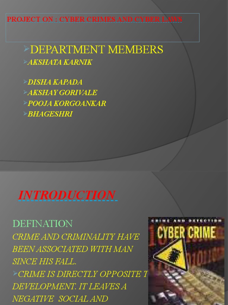 Cyber Crimes and Legal Framework | PDF | Cybercrime | Computer Security