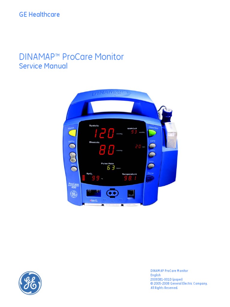 Fe Dinamap Procare Service Manual Pdf Pdf Electromagic Patibility Safety