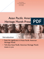 Asian Pacific American Heritage Month Presentation: (Your Name) (Your Teacher's Name) (Your School) (Your Grade)