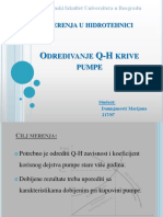 Odredjivanje Q-H Krive Pumpe-Damjanovic M