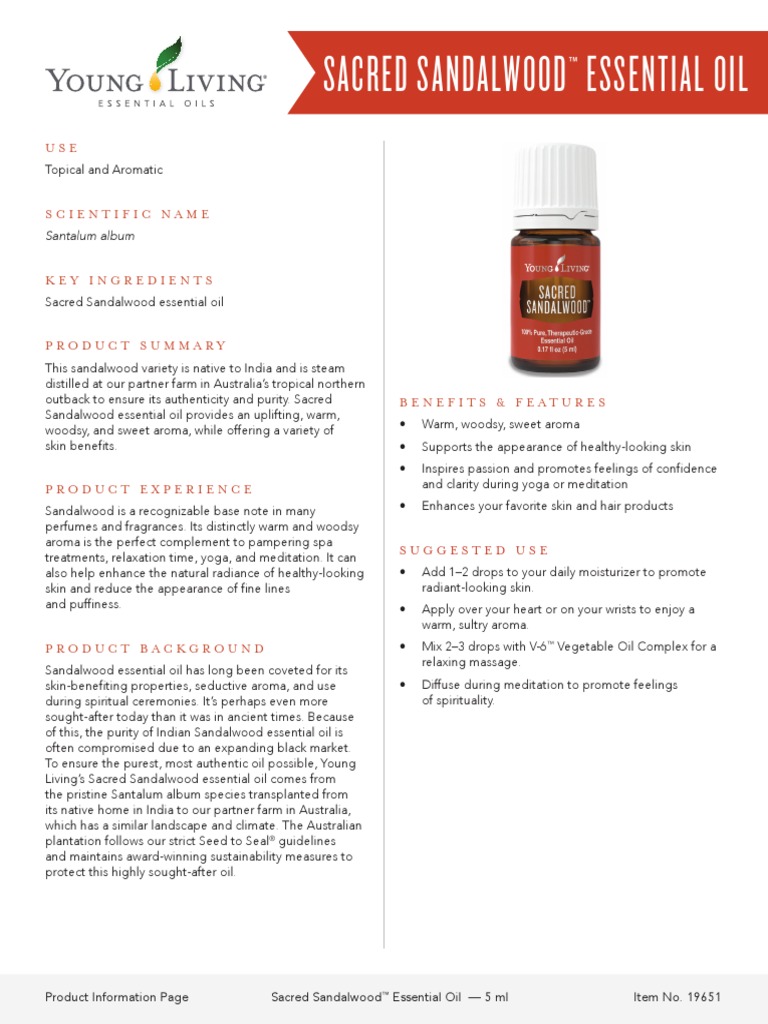 Young Living Introduces Sacred Sandalwood Essential Oil Young Living Essential Oils Beauty Health Products