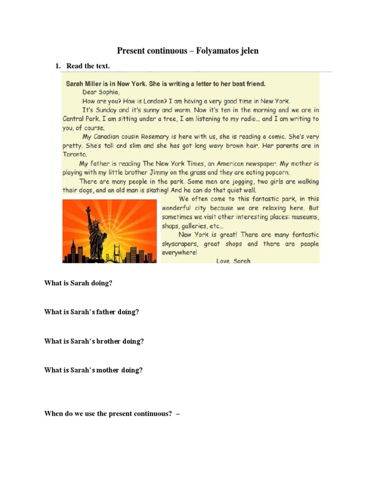 Lesson 2 Present Continuous | PDF