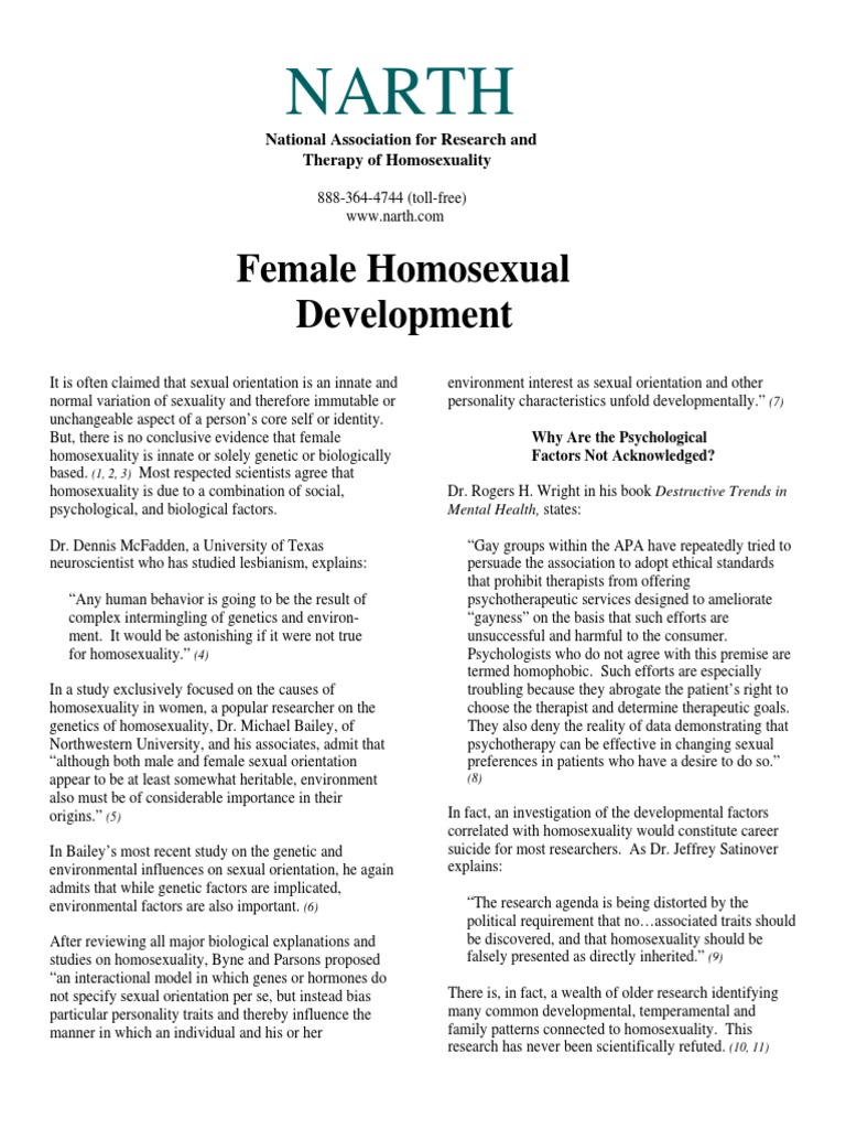 Female Homosexual Development | PDF | Homosexuality | Sexual Orientation