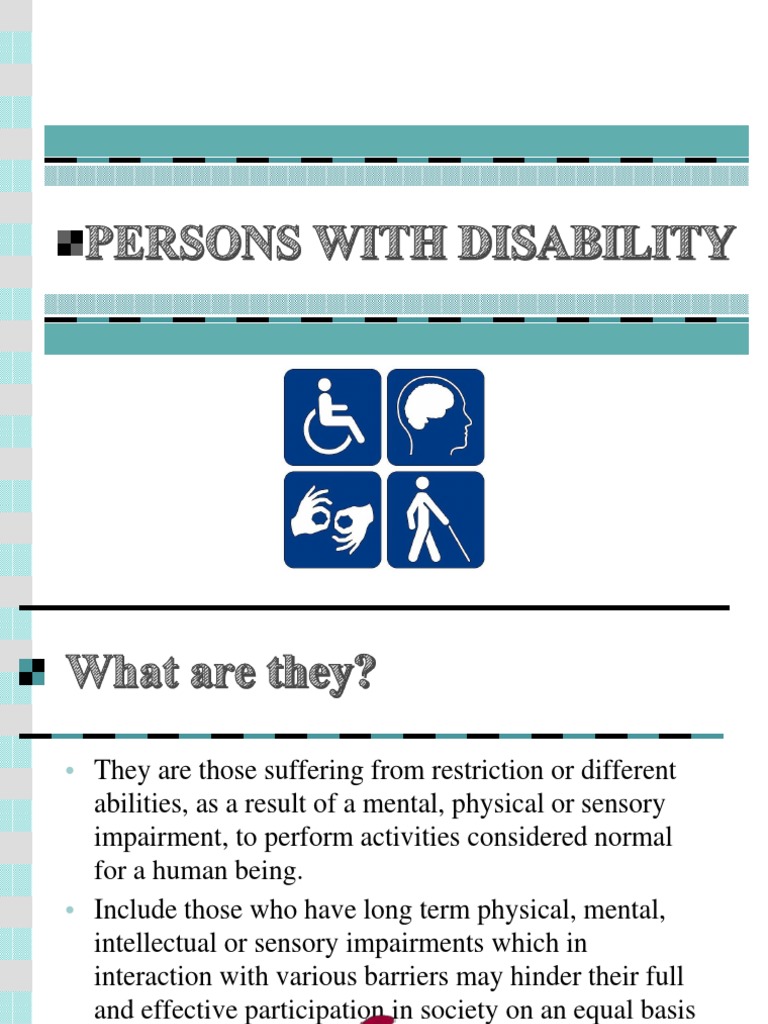 Understanding Persons with Disabilities | PDF | Disability | Employment