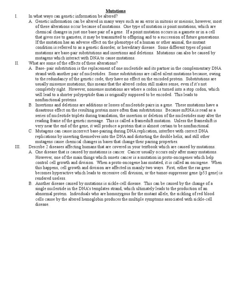 Mutations articles picture