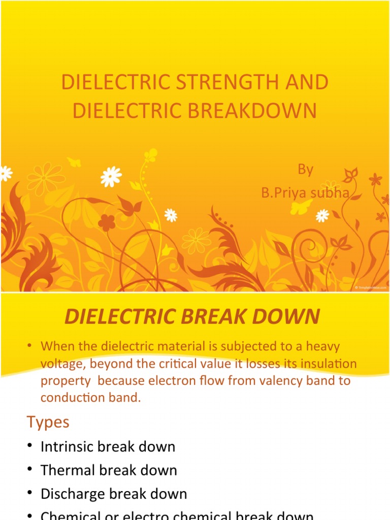 Dielectric Strength and Dielectric Breakdown | PDF | Electrical ...