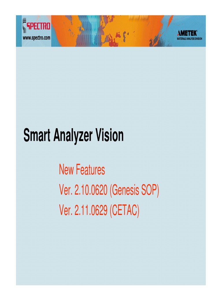 Smart Analyzer Vision: New Features Update | PDF | Regression Analysis ...