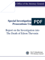 NYS OAG Report Edson Thevenin Shooting Troy Police