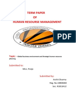 Global Business Environment and Strategic Human Resource