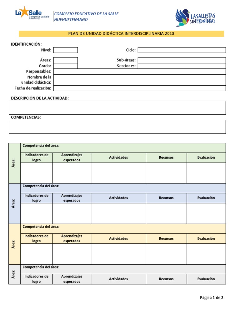 Plan de Unidad Didáctica Interdisciplinaria | PDF | Modificación de ...