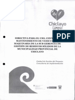 3287de - DIRECTIVA PARA EL USO, CONTROL Y MANTENIMEINTO DE VEHICULOS Y MAQUINARIA DE LA SUBGERENCIA DE GESTION DE RESIDUOS SOLIDOS DE LA MPCH PDF