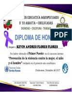Diploma No A La Violencia PDF