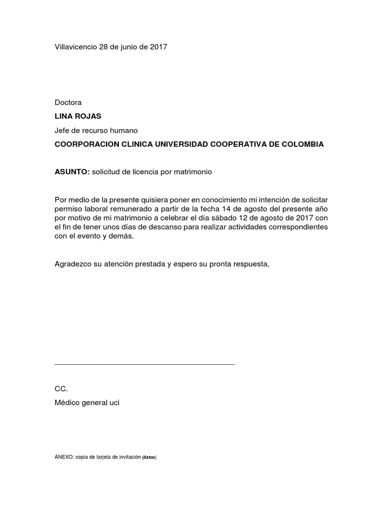 Carta Permiso Boda | PDF | Boda | Salud y bienestar, image size:768x1024