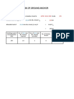 Structural Design of Ground Anchor