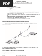 Trouble Shooting in Broadband