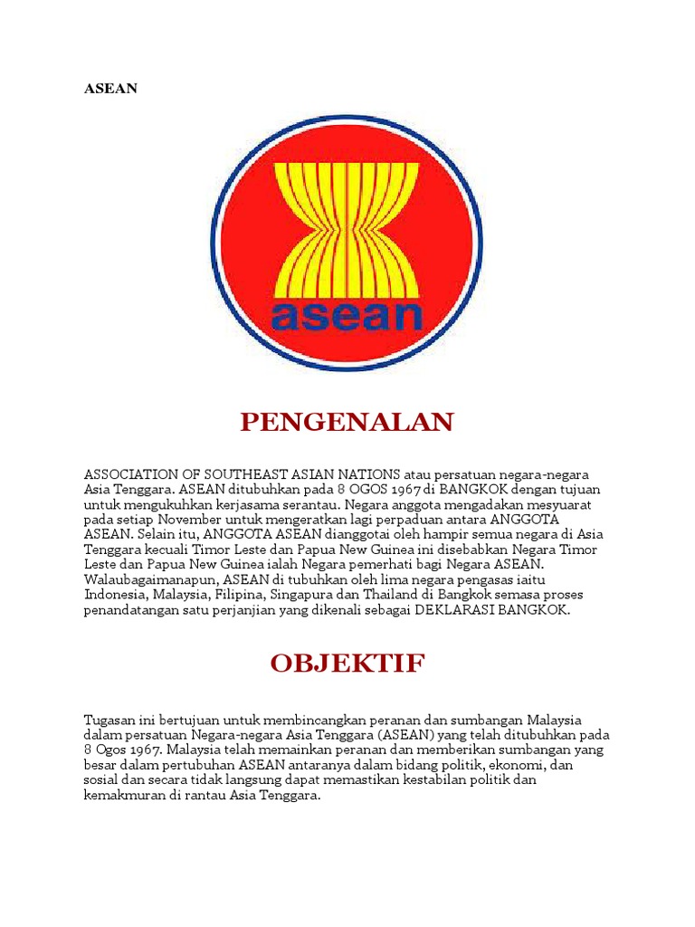 Peranan Malaysia dalam ASEAN | PDF