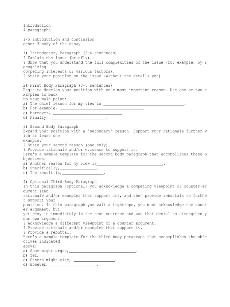 Essay Structure Guide: Introduction & Body | PDF