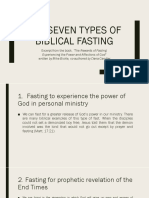 The Seven Types of Biblical Fasting