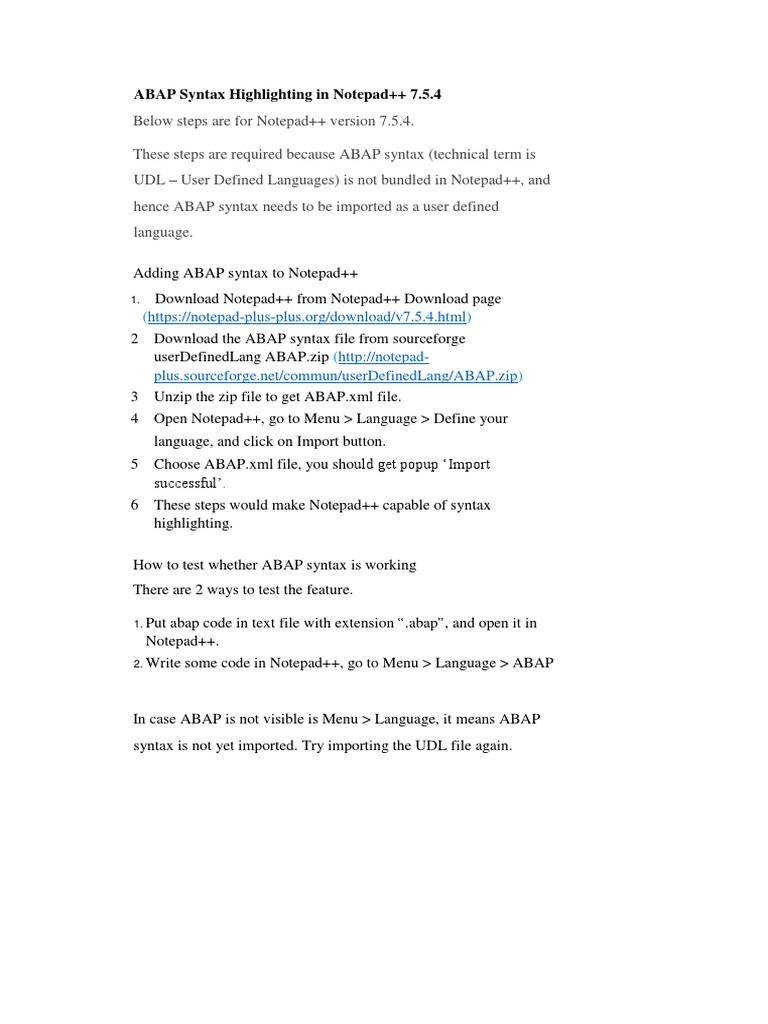 Abap Syntax Highlighting
