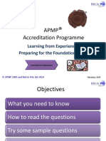 Apmp Accreditation Programme: Learning From Experience: Preparing For The Foundation Exam