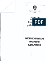 Trastornos Mentales y Del Comportamiento. Descripciones Clinicas y Pautas para El Diagnostico PDF