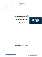 Programacin de Piano 2016 17 Gijón