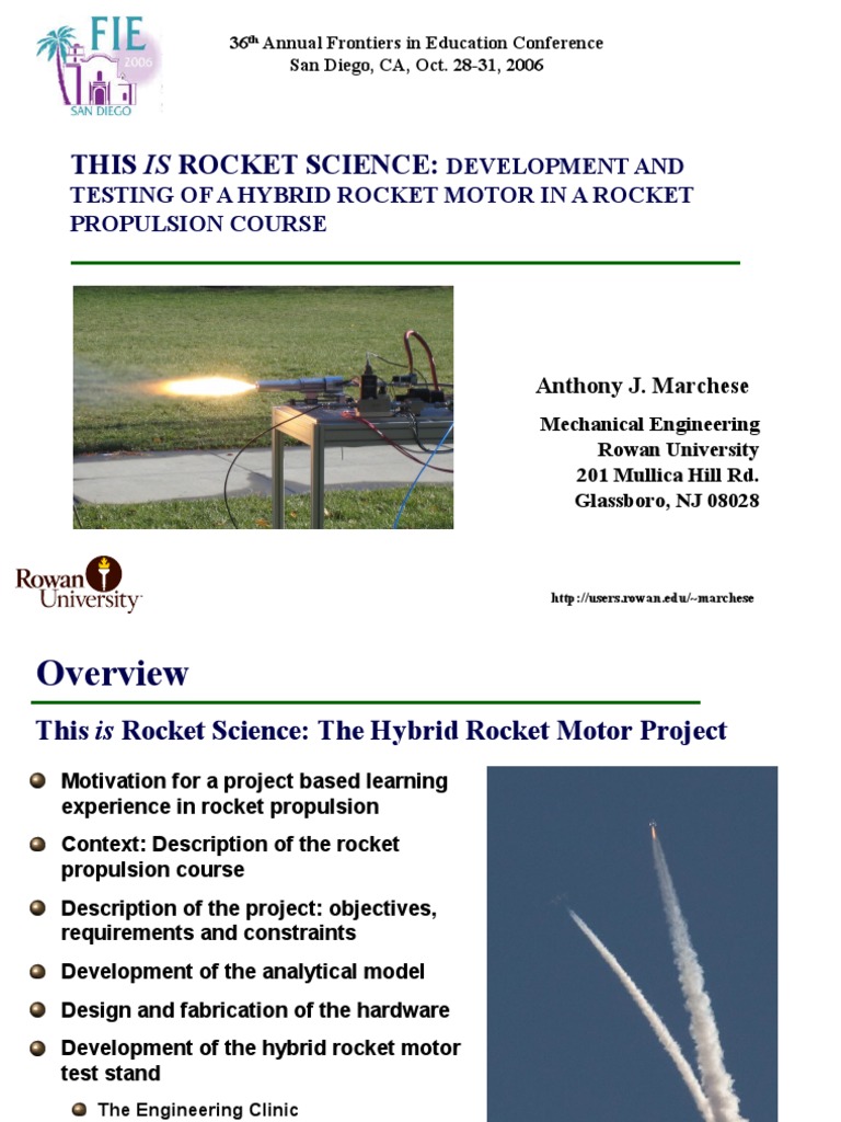 Hybrid Rocket Motor Design Project | PDF | Rocket Engine | Rocket ...