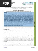 Performance and Emission Characteristics of Palm Oil As An Alternate Fuel in Diesel Engine