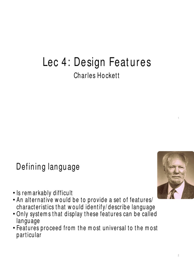 Design Features | PDF | Human Communication | Communication