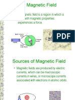 Magnetic Field: - A Magnetic Field Is A Region in Which A Body With Magnetic Properties Experiences A Force