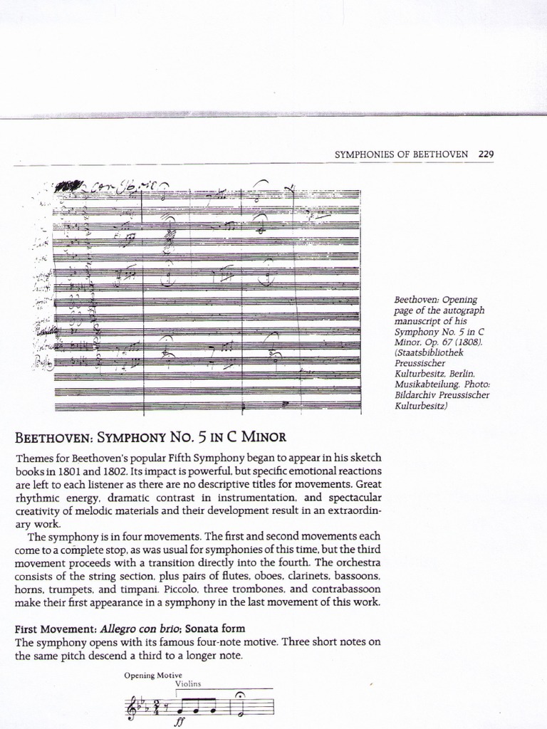 Beethoven Symph 5 Notes PDF | PDF
