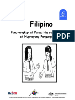 Filipino 6 DLP 61 - Pang-Angkop at Pangatnig Sa Tambalan at Hugnayang Pan PDF