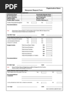 Manpower Planning Form