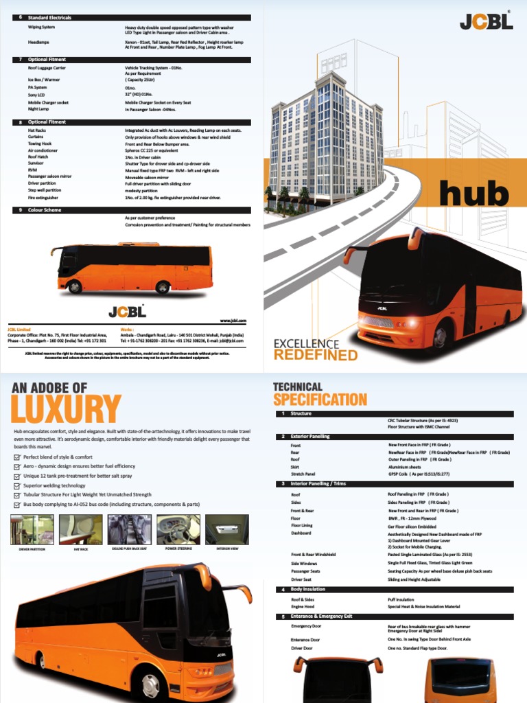 HUB Bus PDF | PDF | Fibre Reinforced Plastic | Land Vehicles