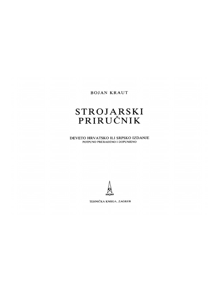 Bojan Kraut - Strojarski Prirucnik PDF | PDF