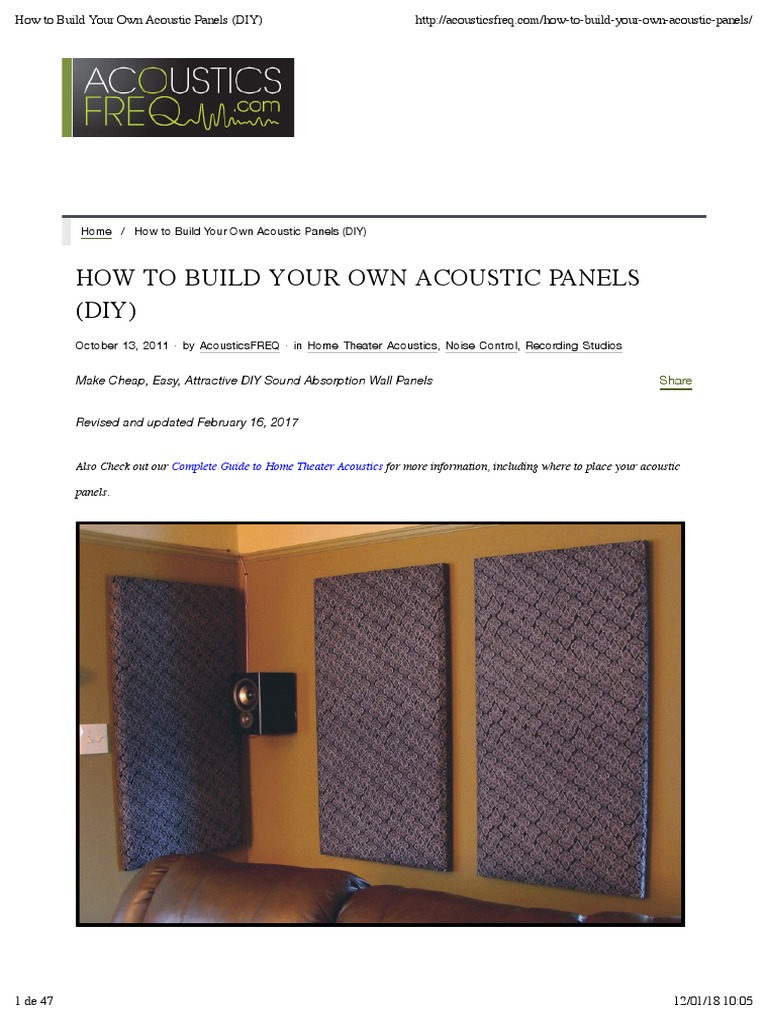 How to Build Your Own Acoustic Panels Hearing Building Engineering