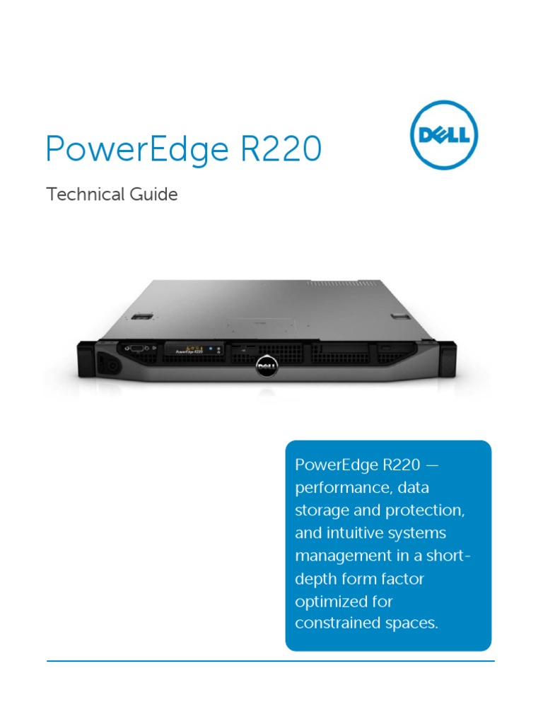 Manual de Referencia - DELL PowerEdge R220 PDF | PDF | Intel | Solid ...