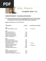 Nora Roberts Complete Book List Printable