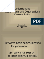 Understanding Interpersonal and Organizational Communication