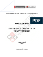 Norma G.050 Seguridad Durante La Construcción