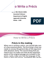 Writing an Effective Précis