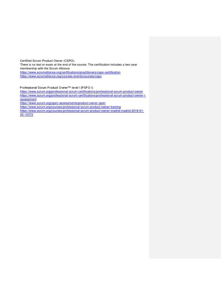 Un Checklist para Product Owners | PDF | Producción y fabricación ...