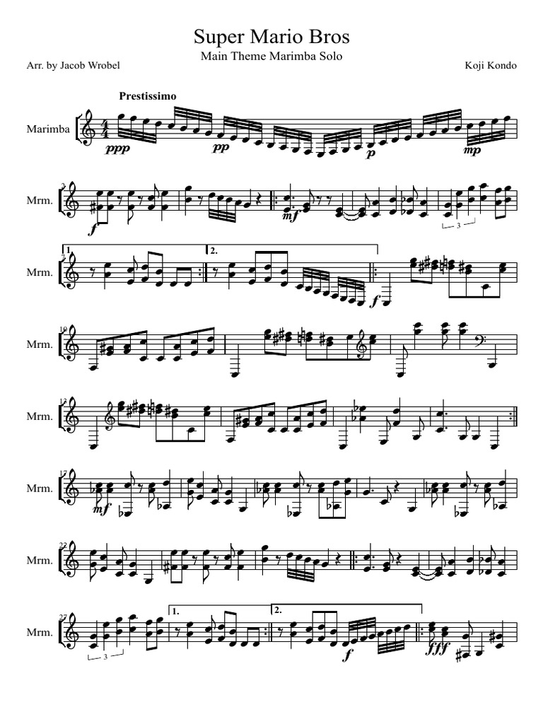 Super Mario Bros. Theme Marimba Solo
