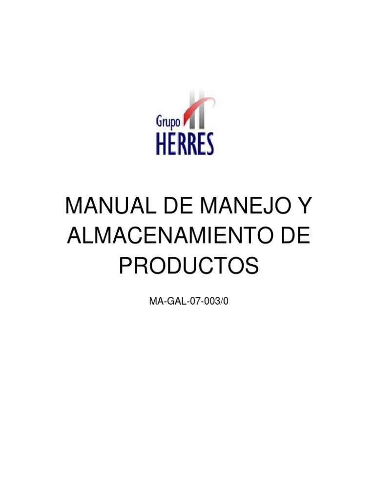 Manejo y Almacenamiento de Productos | PDF | Máquina elevadora | Almacén